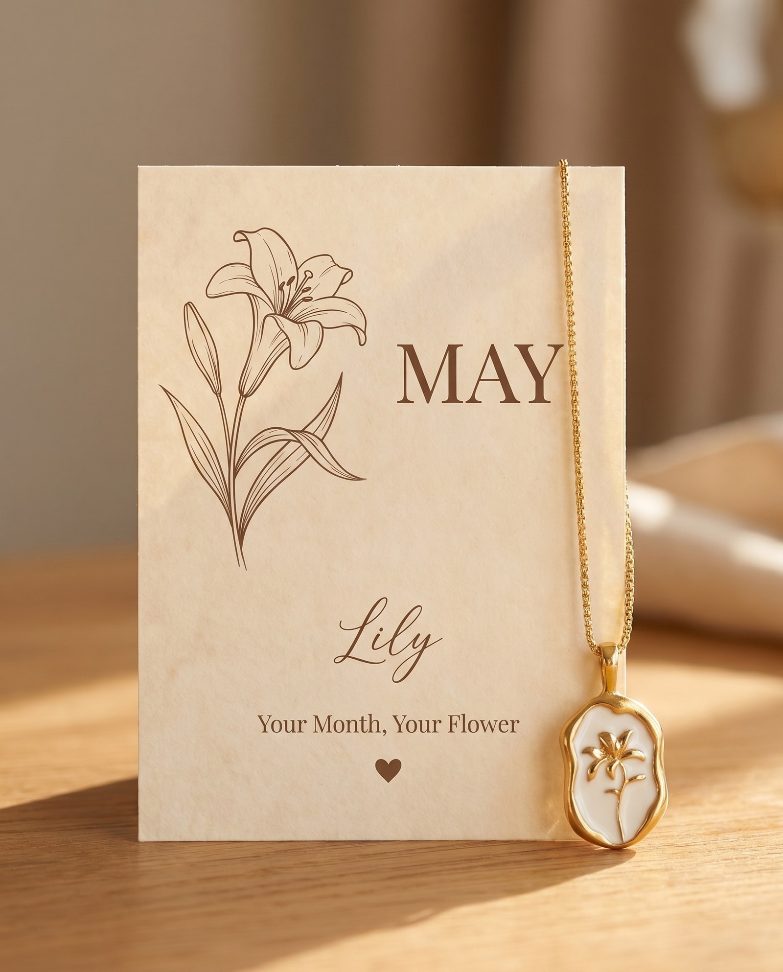 მაისი ლილია — ბარათი, "MAY · Lily"